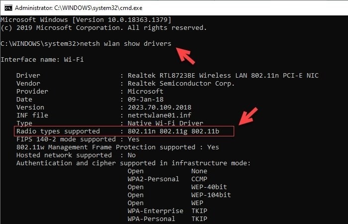 Check Whether Your Windows Laptop Supports 2.4 GHz or 5 GHz Wi-Fi
