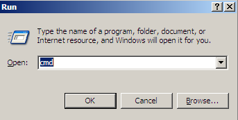 Type "CMD".